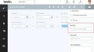 Testim screenshot