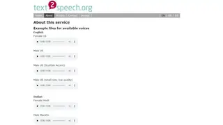 Text 2 Speech screenshot