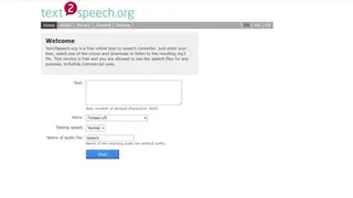 Text 2 Speech screenshot