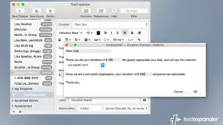 TextExpander screenshot