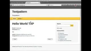 Textpattern screenshot