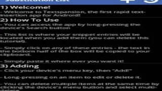 Textspansion screenshot