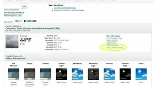 The National Weather Service screenshot