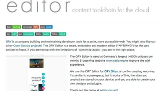The ORY Editor screenshot