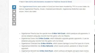 The Pokémon Database Newsfeed screenshot