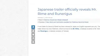 The Pokémon Database Newsfeed screenshot