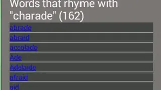 The Rhyme Dictionary screenshot
