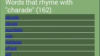 The Rhyme Dictionary screenshot