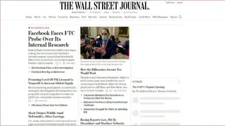The Wall Street Journal screenshot