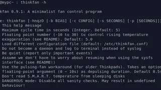 Thinkfan screenshot
