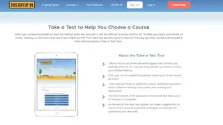 This Way Up Take-a-Test Tool screenshot
