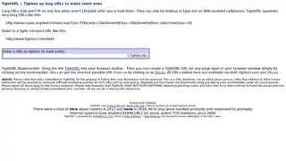 TightURL screenshot