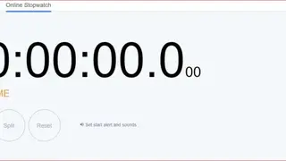 Timeanddate Online Stopwatch screenshot