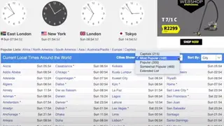 Timeanddate Online Stopwatch screenshot
