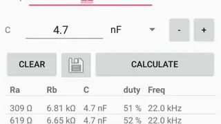 Timer IC 555 Calculator screenshot