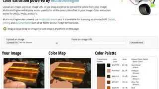 TinEye Color extraction screenshot