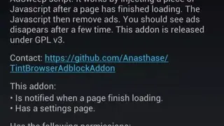 Tint Browser Adblock Addon screenshot