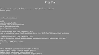 TinyCA screenshot