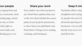 TinyLetter screenshot