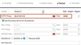 TinyProxy screenshot