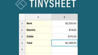 Tinysheet screenshot