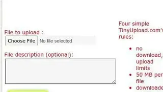Tinyupload screenshot