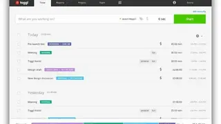Toggl screenshot