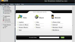 Tonido screenshot