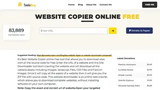 ToolsBug Website Copier Online screenshot