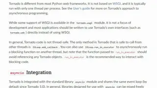 Tornado Web Server screenshot