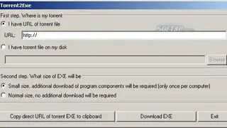 Torrent2exe screenshot