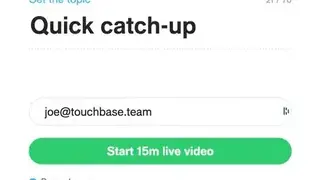 Touchbase screenshot