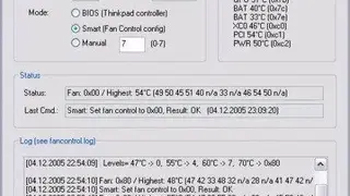 TPFanControl screenshot