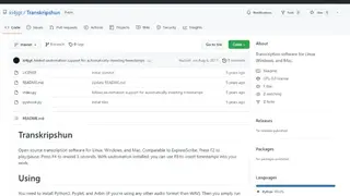 Transkripshun screenshot
