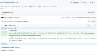 Transkripshun screenshot