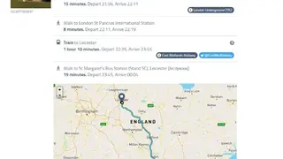 Traveline screenshot