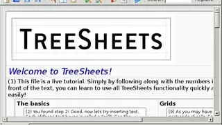 TreeSheets screenshot