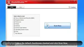 Trend Micro RootkitBuster Beta screenshot