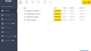 Trint screenshot