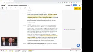 Trint screenshot