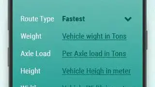 Truck route planner screenshot