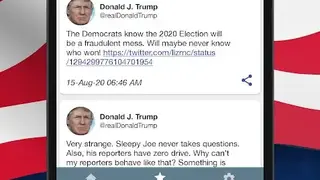 Trump Tweets screenshot