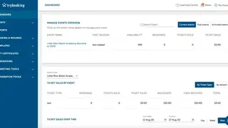 Trybooking screenshot