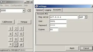 tSIP screenshot