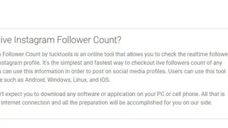 Tucktools Instagram Live followers screenshot