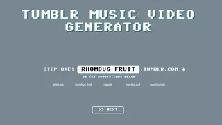 Tumblr Music Video Generator screenshot