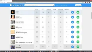 Tunebat screenshot