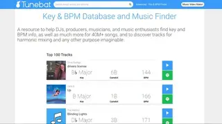Tunebat screenshot
