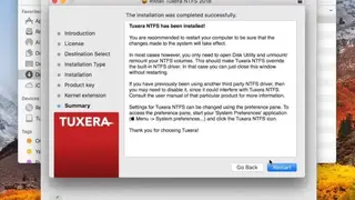 Tuxera NTFS for Mac screenshot