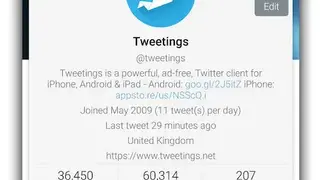 Tweetings for Twitter screenshot
